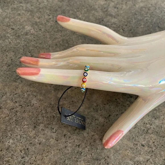 💍 [Rachel Zoe] Evil Eye 925 Sterling Silver Ring Size 6, *Gold* Toned, NWT - Picture 2 of 8